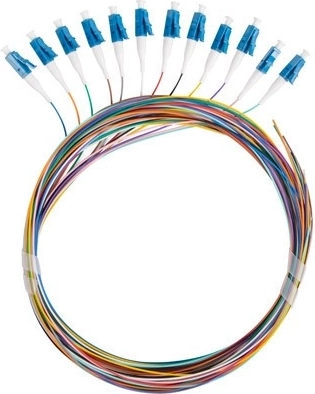 Światłowodowy pigtail SM OS2 LC/UPC 2 m G657A1 semi-tight, multicolor