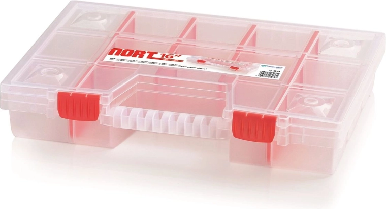 Plastowy organizer NORT z 14 przegródkami