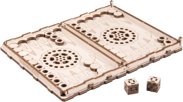 Drewniane puzzle 3D Backgammon od Wooden.City