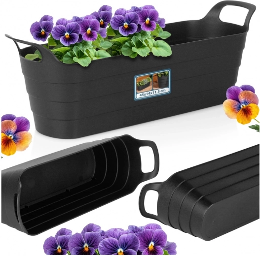 Elegancki podłużny kształt do ziół i kwiatów