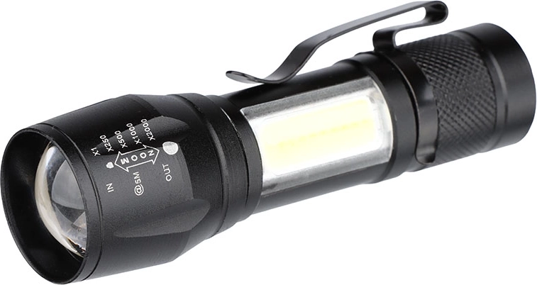 Solight ładowalna metalowa latarka LED 150 + 60 lm
