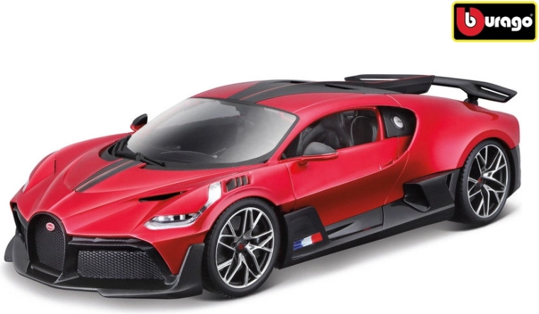 Model samochodu Bugatti Divo w skali 1:18, metaliczny czerwony
