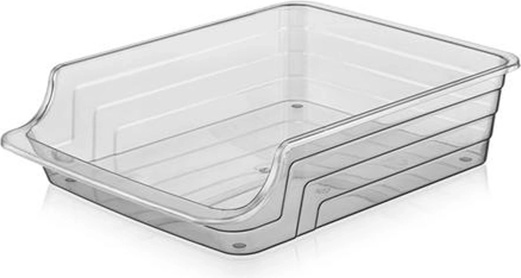Plastowy organizer MAXI 34 × 24,5 × 8 cm, przezroczysty antracyt