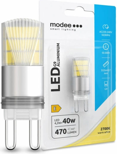 Modee LED żarówka G9 4,2 W ciepła biel
