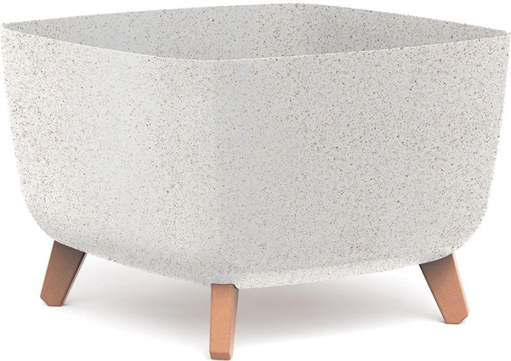 Donica Gracia Square Eco Wood 39 × 39 × 27 cm biała