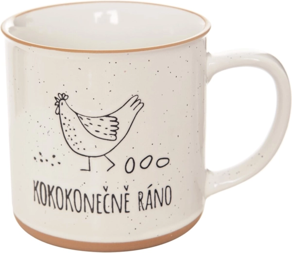 Kubek ceramiczny Statek z motywem kury 0,53 l