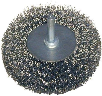 Okrągła szczotka druciana na trzpieniu 80 mm, drut 0,3 mm, 1 rząd