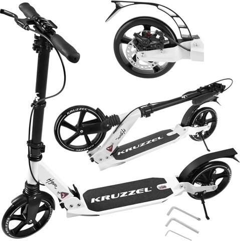 Składana miejska hulajnoga Kruzzel Hyperion z amortyzacją i kołami 200 mm