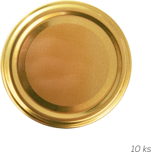 Metalowe wieczko do słoików twist-off Gold 82 mm, 10 szt.