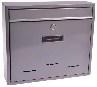 Skrzynka pocztowa RADIM, 360 × 310 × 90 mm, szara