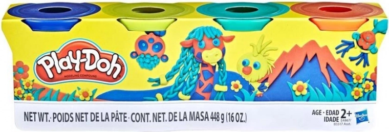 Play-Doh 4 kubeczki plasteliny – zestaw A – Wild