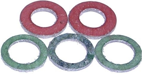 Uszczelka do nakrętek przyłączeniowych 1/2, klingeritowa, 12 × 18 × 2 mm, zestaw 5 szt.