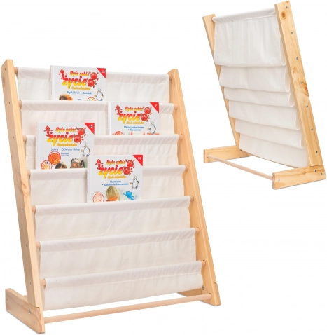 Dziecięcy drewniany regał na książki ze stojakiem 76,5 cm