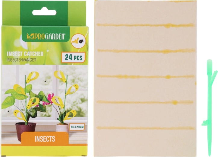 Lepowe tablice na szkodniki 9,5 × 2,1 cm z uchwytami