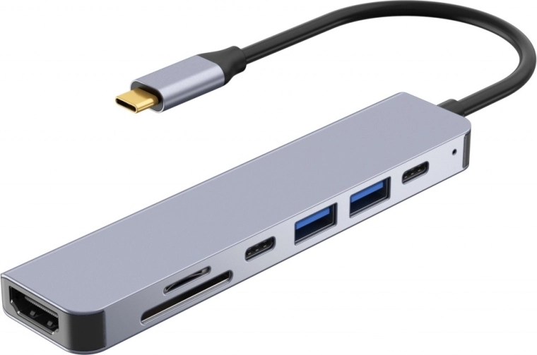 Stacja dokująca USB-C hub z HDMI 4K i czytnikiem kart