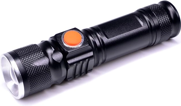 Solight ładowalna kieszonkowa latarka LED 200 lm z zoomem