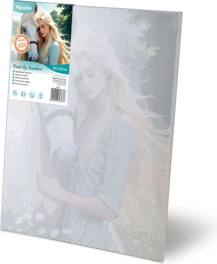 Płótno z nadrukiem i ponumerowanymi strefami