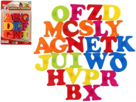 Magnetyczne literki dla dzieci 4 cm, kolorowy zestaw