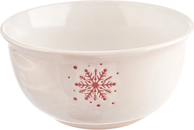 Ceramiczna miska Płatek śniegu biała 570 ml