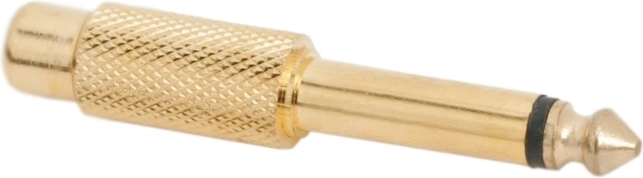 Pozłacany adapter RCA gniazdo na wtyk jack 6,3 mm mono