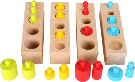 Drewniane kolorowe waleczkowe puzzle Small Foot
