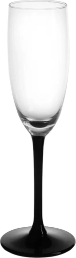 Kieliszek do szampana 180 ml z czarną nóżką