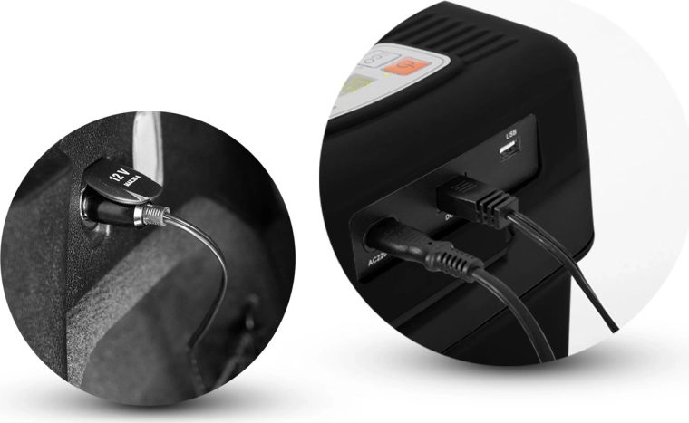 Inteligentne zasilanie 12 V i 230 V + USB do ładowania