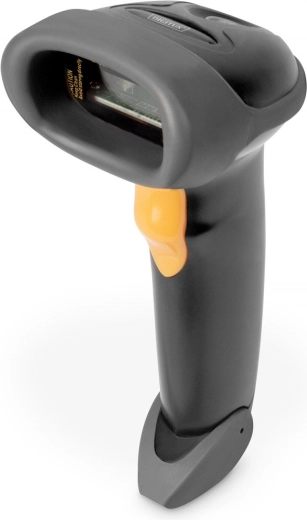 Przewodowy czytnik kodów kreskowych 1D z kablem USB-RJ45 i stojakiem