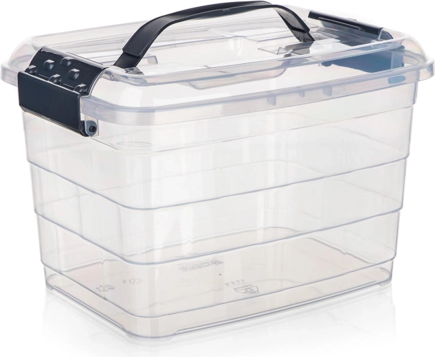 Pojemnik do przechowywania VILARD 8,5 l z pokrywą i uchwytem, transparentny