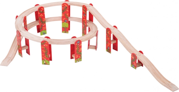 Bigjigs Rail wielopoziomowa drewniana konstrukcja kolejowa