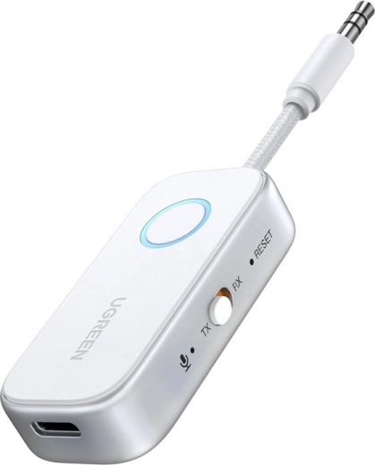 Adapter audio Bluetooth UGREEN 5.4 3,5 mm (TX/RX) biały - 1 szt.