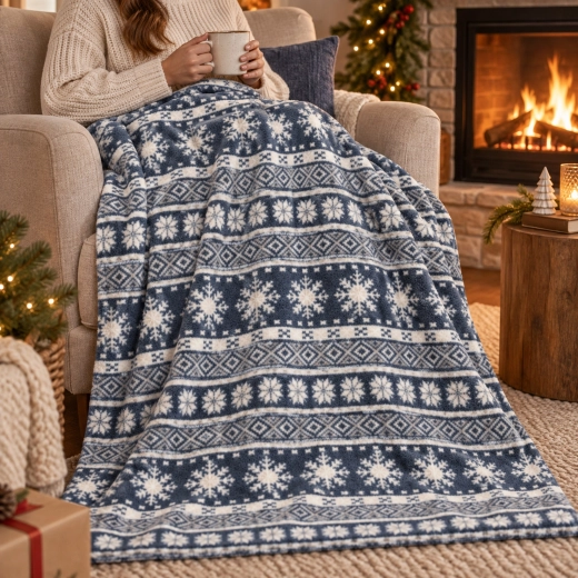 Ciepły flanelowy materiał o gramaturze 280 g/m²