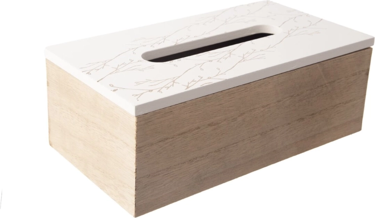 Drewniane pudełko na chusteczki papierowe z motywem mandali 24 × 14 × 10 cm