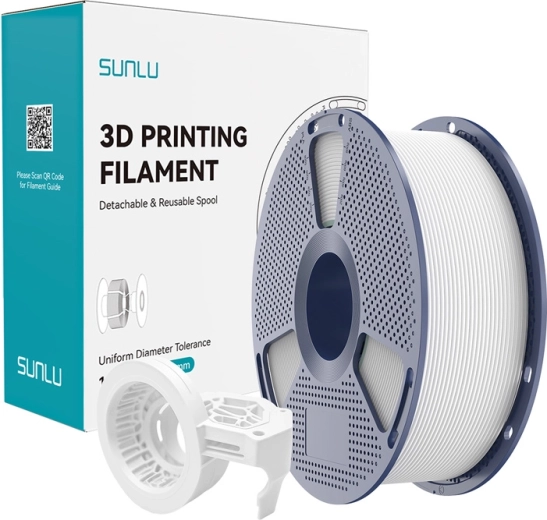 Szybkoschnący matowy filament Sunlu PETG – Biały