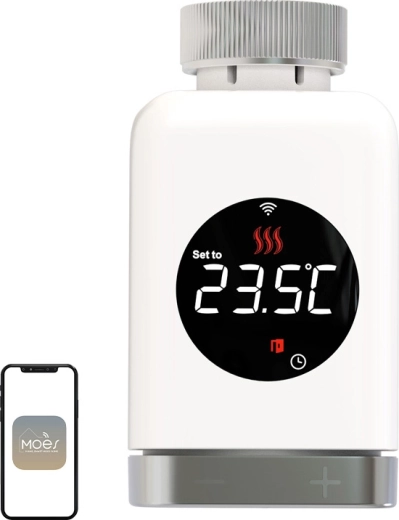 Termostatyczna głowica Moes TRV 801 z Wi‑Fi - 1 sztuka