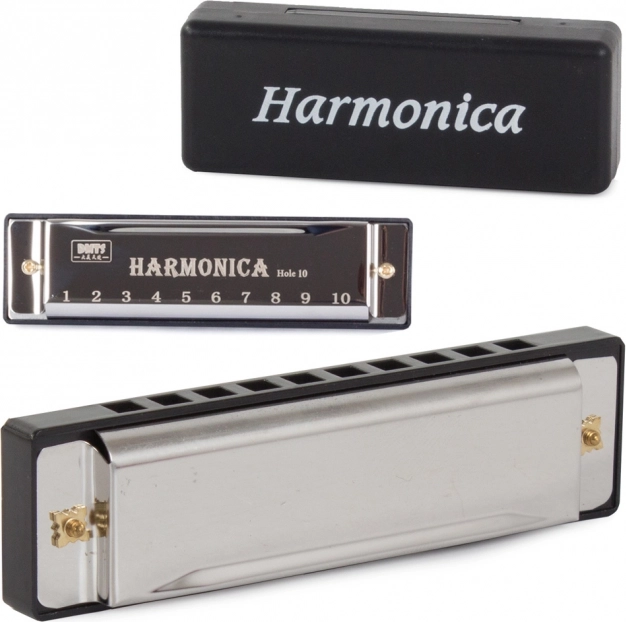Metalowa harmonijka C dur z etui