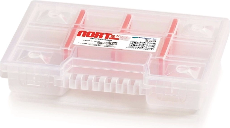 Plastowy organizer z 10 przegródkami NORT