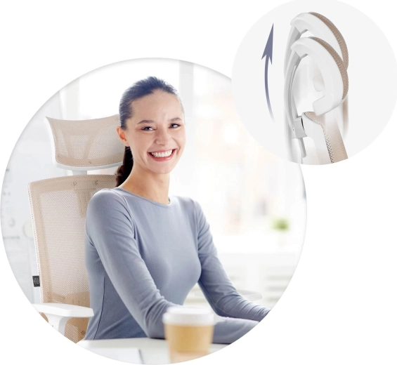 Regulowany zagłówek i ciche gumowane kółka