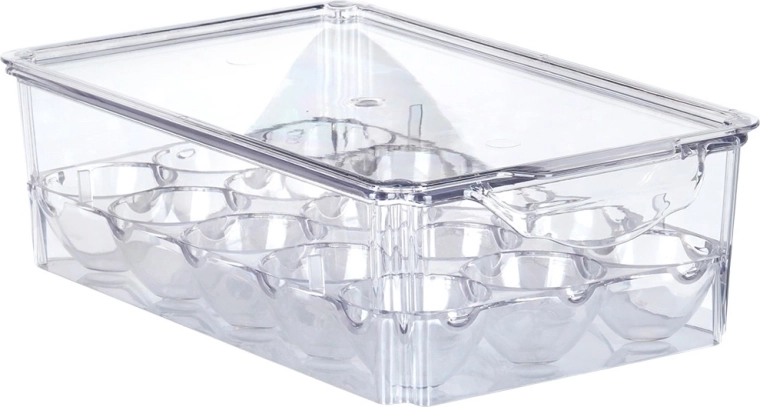 Przezroczysta pokrywka dla czystości i możliwości piętrowania