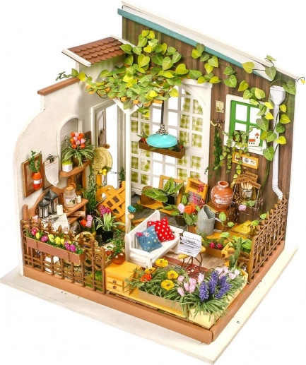 RoboTime miniaturowy domek – ogrodowy taras DIY z LED