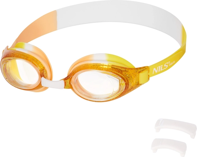 Okulary pływackie Nils Aqua junior żółte