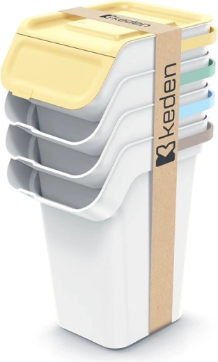Zestaw koszy do segregacji z filtrem węglowym 4×25 l Keden Kaddi Q