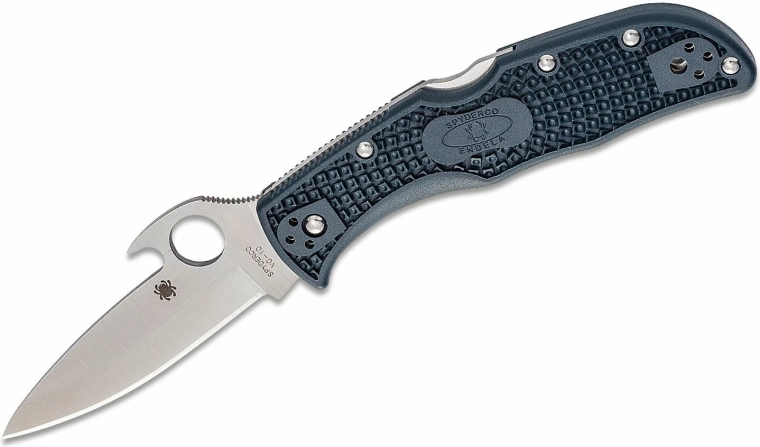 Spyderco Endela Lightweight Emerson składany nóż kieszonkowy 8 cm, niebiesko-szary, FRN