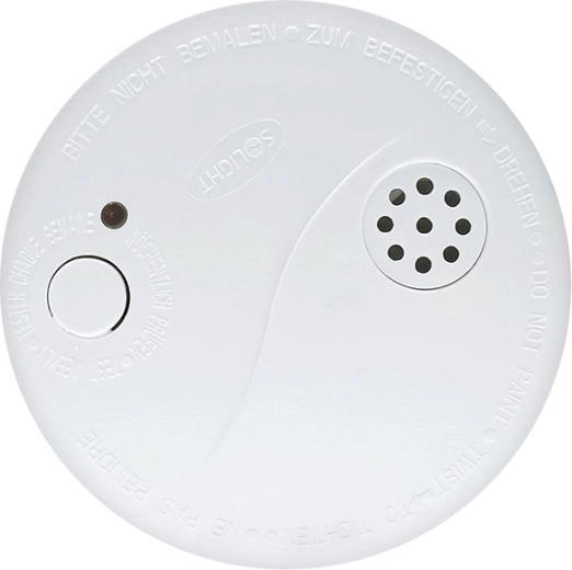 Solight czujnik dymu z alarmem 85 dB, biały, z baterią 9 V – 1 sztuka