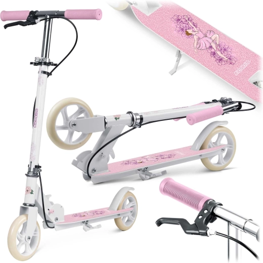 Dziecięca składana hulajnoga RICOKIDS Kodi baletnica, koła 145 mm, hamulec ręczny i nożny
