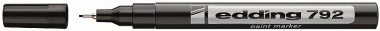 Lakierowy marker czarny Edding z okrągłą końcówką 0,8 mm