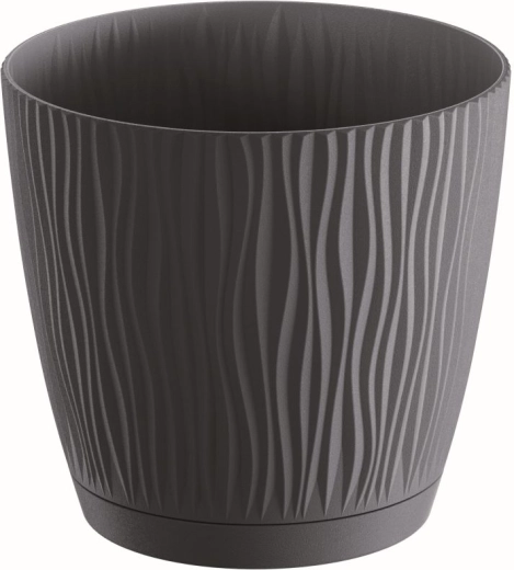 Doniczka Sandy P z podstawką 23,9 cm antracyt