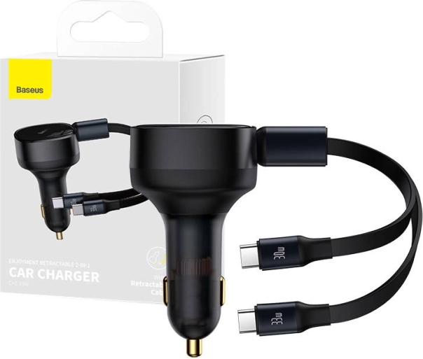 Baseus ładowarka samochodowa z kablem USB-C, 33 W