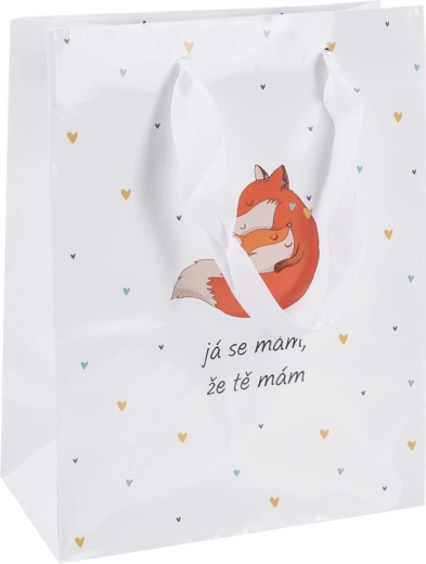 Papierowa torba prezentowa „Ja się mam…” 26 × 10 × 32 cm