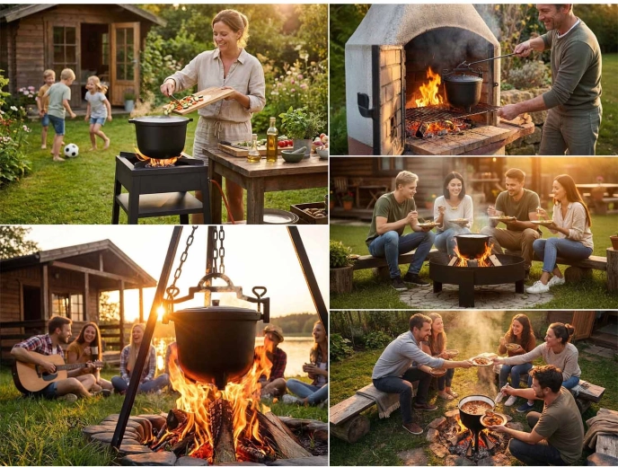 Wszechstronne zastosowanie: ognisko, grill i płyta